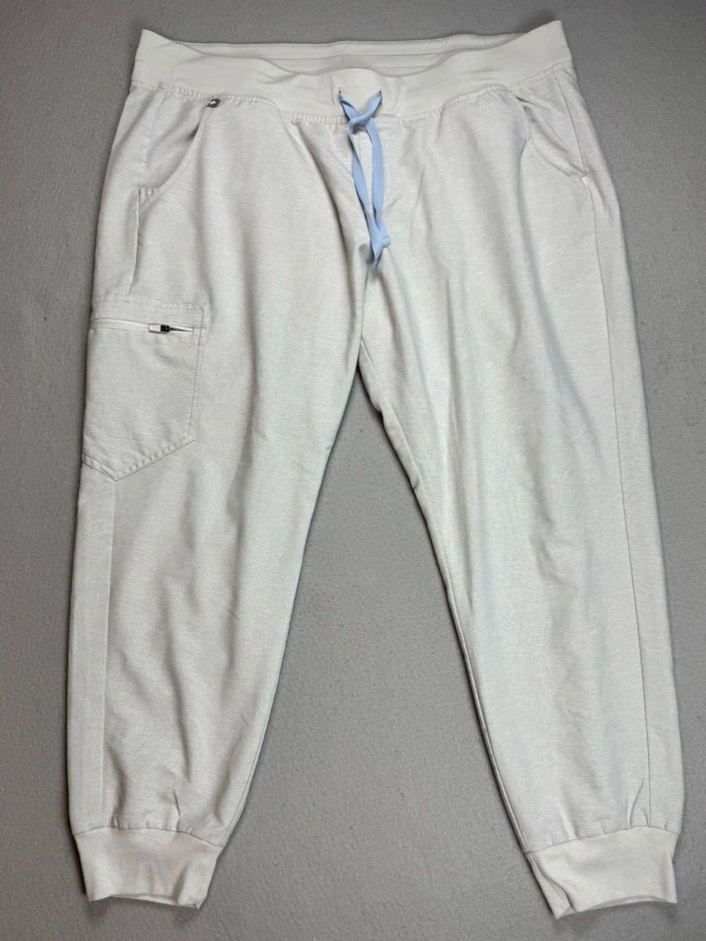 FIGS Technical Collection Zamora Jogger Scrub Pants In Ivory Stripe Size 2X